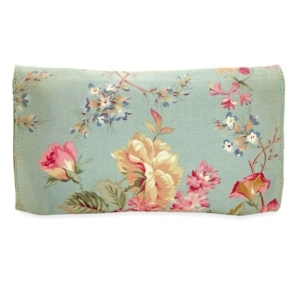 🪻RARE 🌷Vintage Ralph Lauren Floral Envelope Clutch Crossbody in Light Blue - Picture 5 of 15